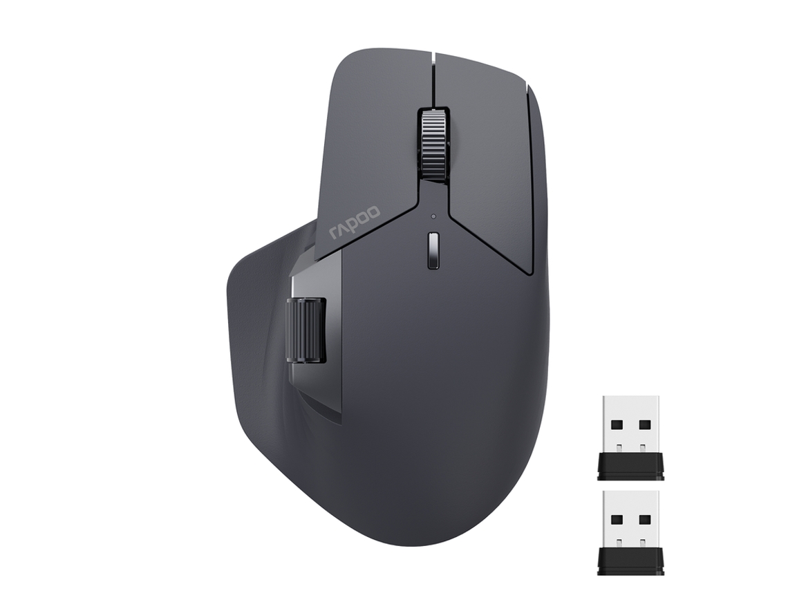 Ratón inalámbrico recargable multimodo Yizhood Mt760mini de 4000 dpi con Bluetooth y fácil cambio hasta 4 dispositivos, color negro
