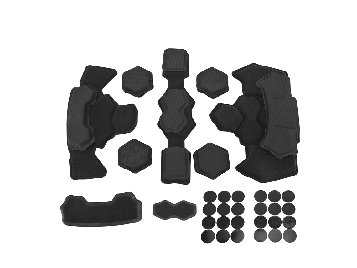 Kit Universal De Almohadillas Impermeables De Espuma Viscoelástica Para Cascos De Motocicletas Y Bicicletas - Negro