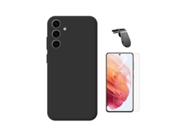 Kit Película Hydrogel Frente Capa Silicone Líquido Suporte L Phonecare Para Samsung Galaxy S25 Fe - Preto