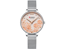 Reloj De Cuarzo Con Correa De Malla Plateada, Esfera Elegante Y Sencilla, Estilo Femenino.
