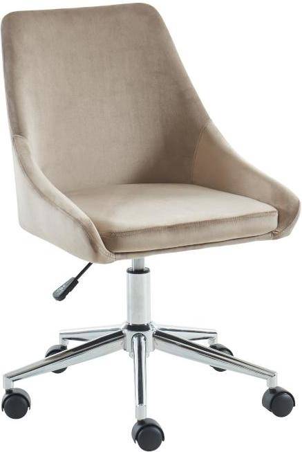 Silla de Escritorio Operativa VENTE UNIQUE Masurie Beige (Terciopelo)