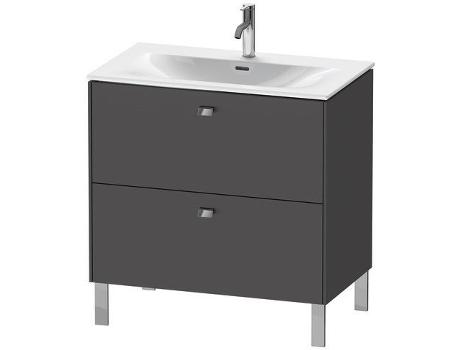 Mueble de lavabo DURAVIT Brioso vertical 82,0 x 47,9 cm 2 cajones cajón superior incl. recorte de sifón y delantal para lavabo Viu 234483