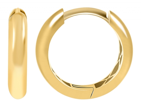 Joyería Oro 8K Pendientes de Aro Plegables en Oro Aino