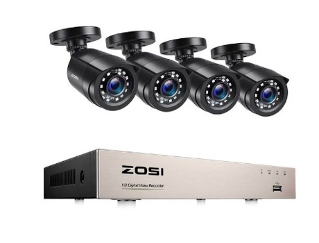 Equipo Kit ZOSI Video Vigilancia Cctv Cable 8Ch con 4 Camaras