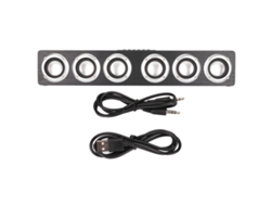 Barra De Sonido Bluetooth 5.0 Con Graves Potentes, Altavoz Inalámbrico Multifuncional Para Teléfono Móvil, Tableta Y Pc - Negro