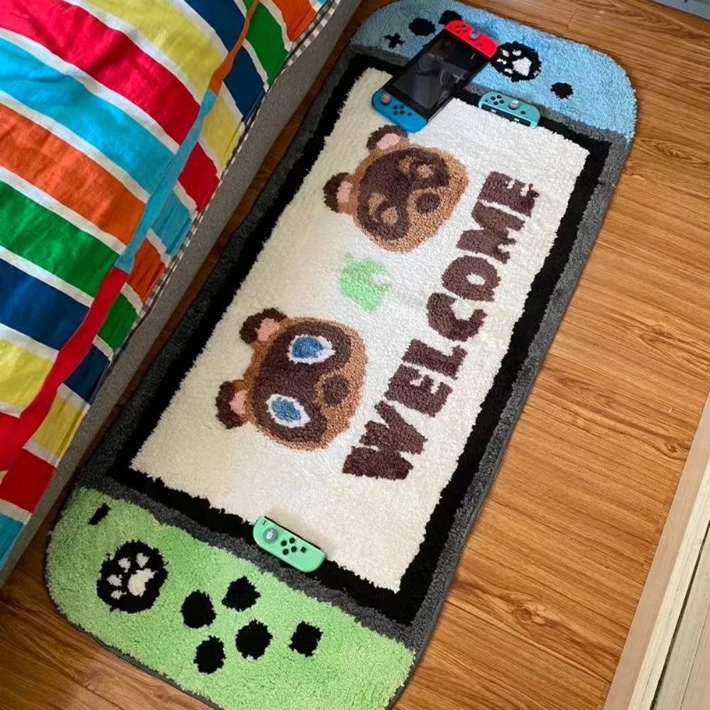 (estilo 1 80x160cm) Alfombra De Peluche De Dibujos Animados Con Forma De Consola De Juegos, Linda Alfombra Decorativa