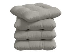 Cojines para asiento, 4 unidades, gris claro, 40 x 40 cm, HARLANV1