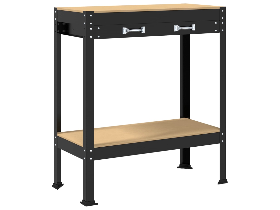 Bancos de trabajo negros MAISON EXCLUSIVE en madera procesada (80x40x91 cm)