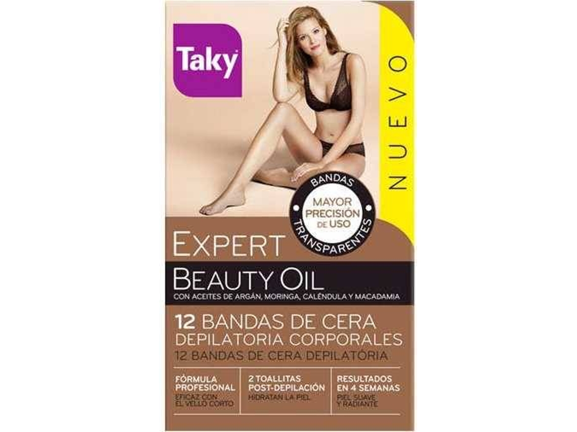 Bandas de Cera Depilatoria TAKY Natural Oils Depilatory Body Wax Bands (24 Unidades)