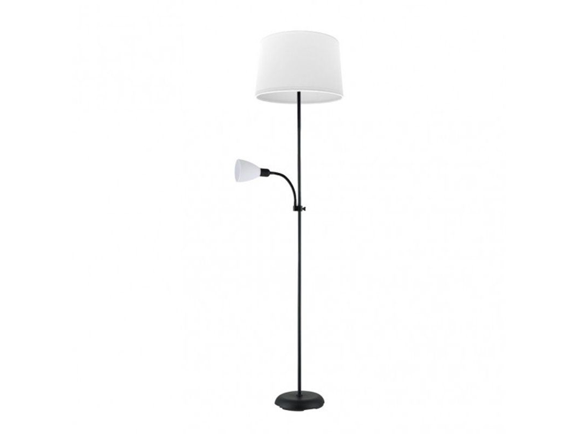 Rilon 1xe271xe14 Soporte de suelo con lector Pantalla blanca negra 175,5x40x40 cm Fabrilamp