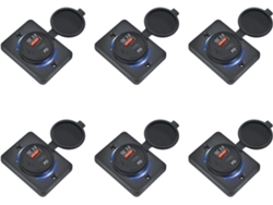 6 Cargadores De Coche De 18 W Con Enchufe Y Carga Usb Qc 3.0... Para Barcos, Embarcaciones, Autocaravanas Y Vehículos Móviles.