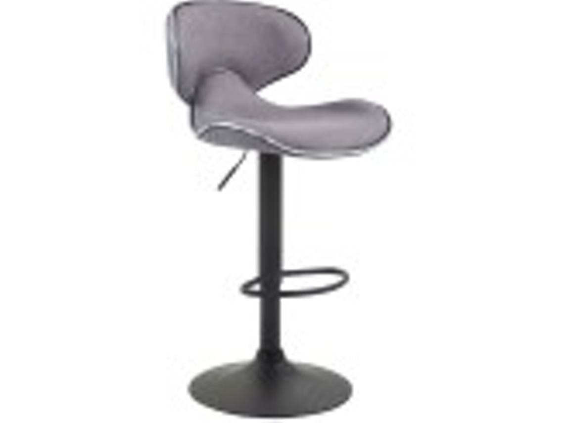 DUDECOR Taburete Alto Horten De Tela Gris Claro