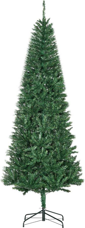 Árbol navideño HOMCOM 830-184 (Metal, PVC - Verde - 91x210cm)