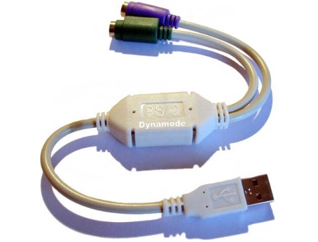 Adaptador DYNAMODE para Teclado y Ratón (USB-PS/2 - Blanco)