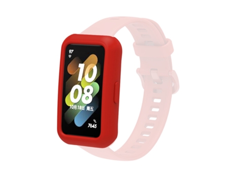Funda de Silicona Anti-rasguños para Huawei Band 7/6 - color rojo oscuro