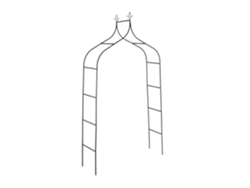 Relaxdays Arco Jardín Metálico, Soporte Trepadoras, Diseño Retro, 260 X 140 X 38 Cm, Tutor Plantas Enredaderas, Negro