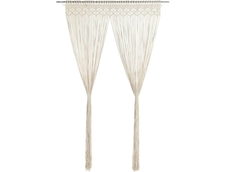 vidaXL Cortina de macramé algodón 140x240 cm
