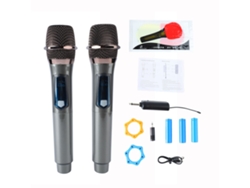 Sistema De Micrófono Inalámbrico Dinámico Uhf Portátil De 1 A 2 Para Uso Doméstico Y En Exteriores.