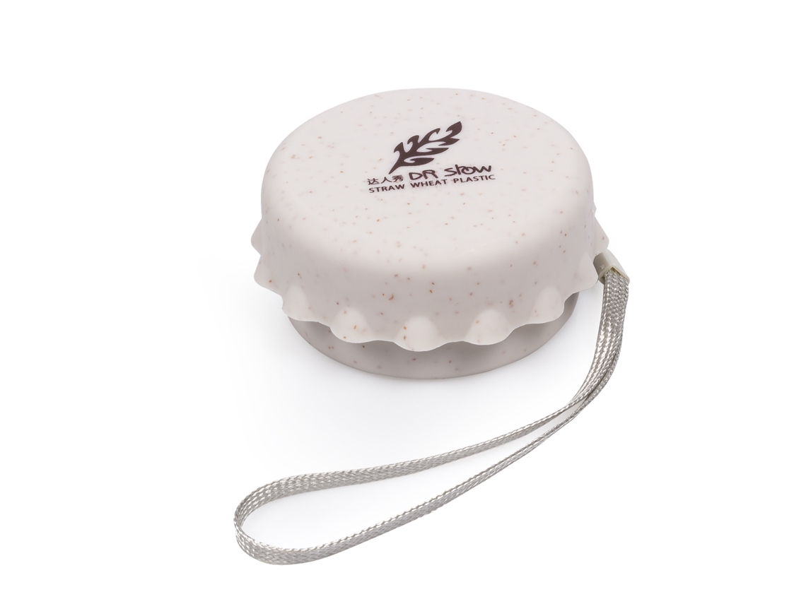 Vaso Plegable De Fibras Naturales 130ml. Fabricado En Caña De Trigo, Con Lanyard Para Colgar.