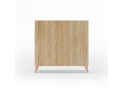 Mueble zapatero HERDASA Bergen Roble dorado, patas rosa (87 x 90 x 27 cm)