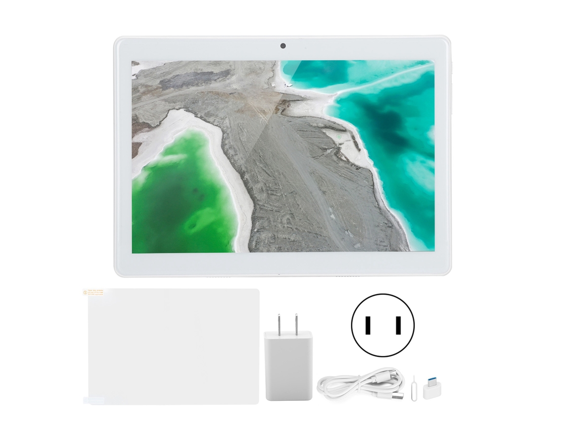 Tablet de 10 pulgadas, ocho núcleos, IPS, pantalla HD, ideal para leer y ver películas, luz dorada