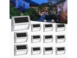 Luces Solares Para Terraza De 4 Led paquete De 6 Easternstar, Acero Inoxidable Impermeable Para Jardín Y Patio.