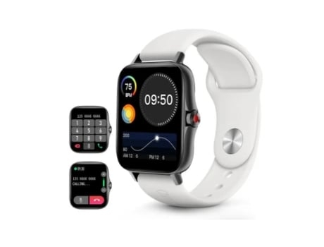 Reloj Inteligente Chronus I18 Diseño Ultrafino Sin Bordes Blanco AUJEZON