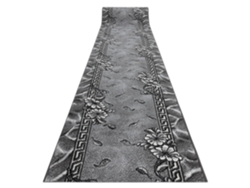 Alfombra de Pasillo Bcf Morad Trio Flores, Hojas Gris 90 cm