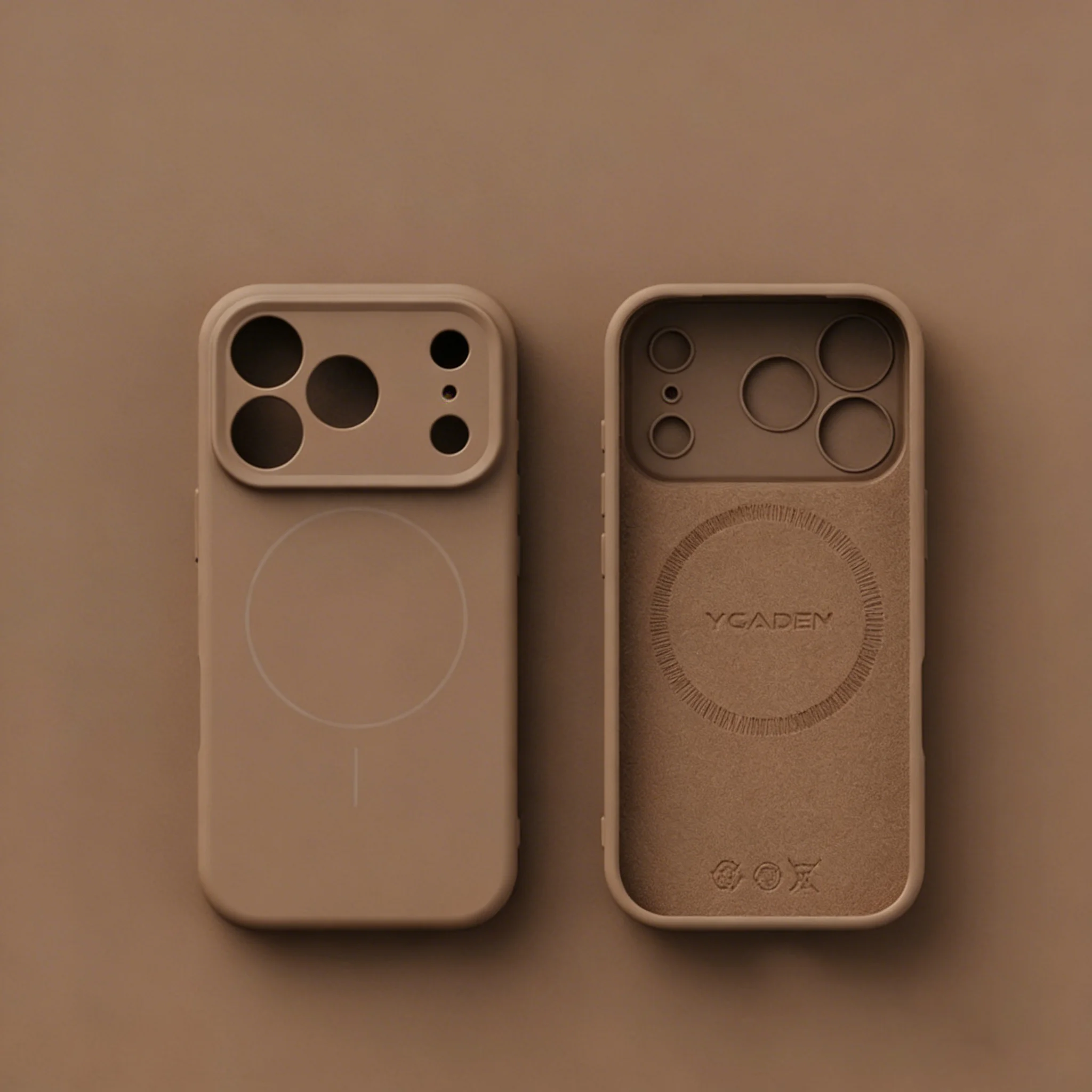 (iphone 11 Pro Brown) Funda De Silicona Líquida Que Soporta La Función De Absorción Magnética Magsafe Para Proteger La Lente