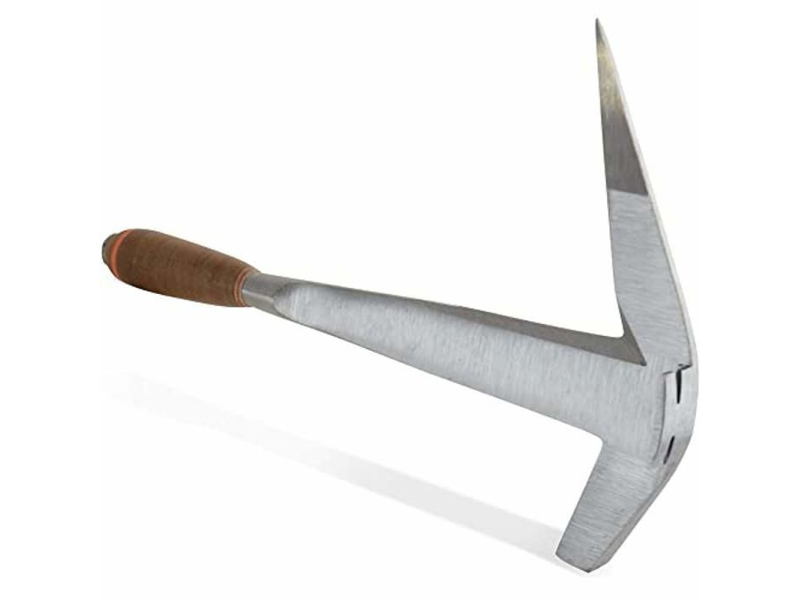 Martillo EDMA, modelo francés, mango de cuero derecho, extractor de clavos forjado a mano