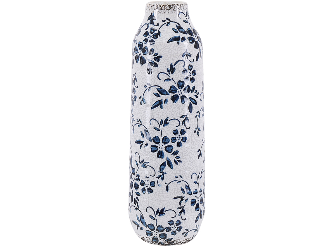 Jarra De Flores Mulai Grés 30 Cm Branco