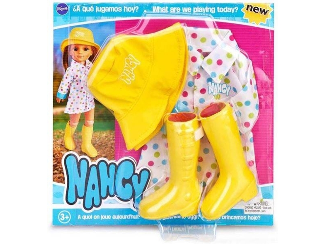 Muñeca DISFRAZZES Nancy Ropa un Dia de Lluvia (Chubasquero, Gorro y Botas de Agua)