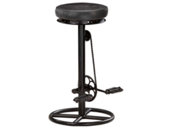 Maison Exclusive - Taburetes De Cocina 2 Unidades Cuero Auténtico De Cabra Negro