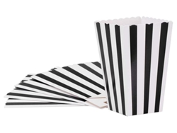 VVJIJILLY Caixas De Pipoca Para Noite De Cinema, Festa De Carnaval, Design Retrô, Biodegradáveis, Fáceis De Montar, 12 X Material De Qualidade Alimentar, Recipi