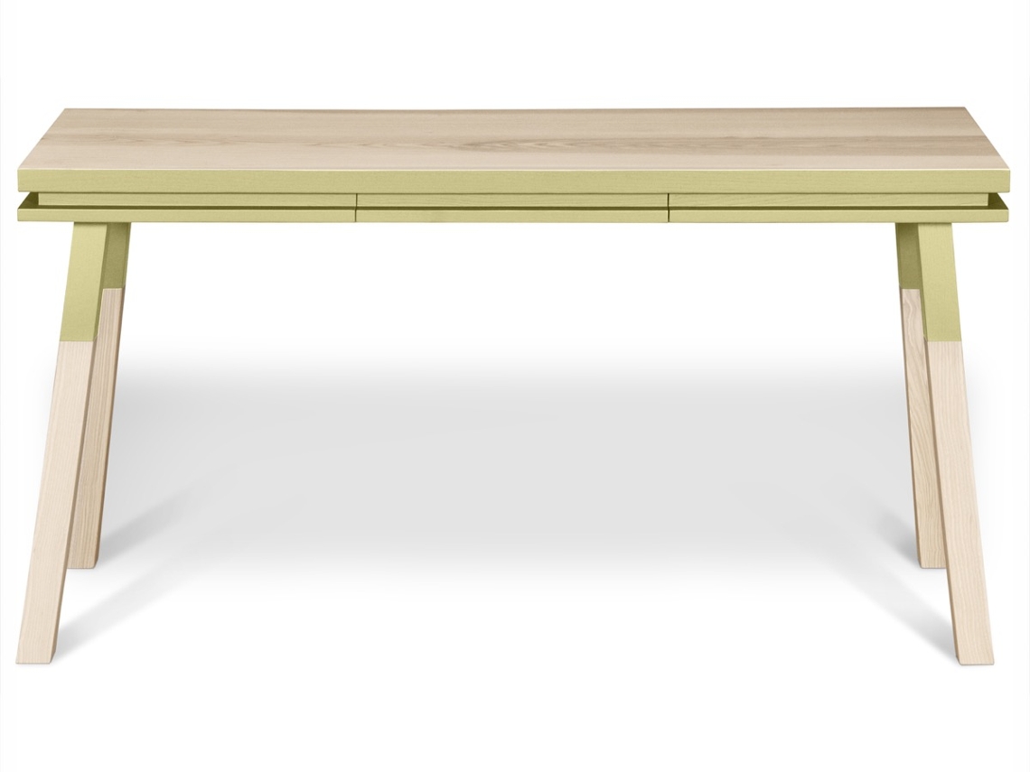 Escritorio MON PETIT MEUBLE FRANÇAIS Rectangular de Madera Maciza Con 1 Cajón 140 cm
