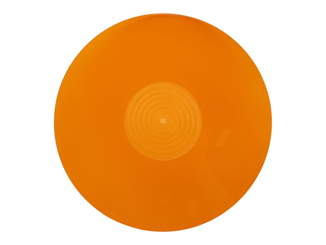 Tapete Anti-estático De Acrílico Para Toca-discos Lp 12 Polegadas Melhora Qualidade Do Som Laranja