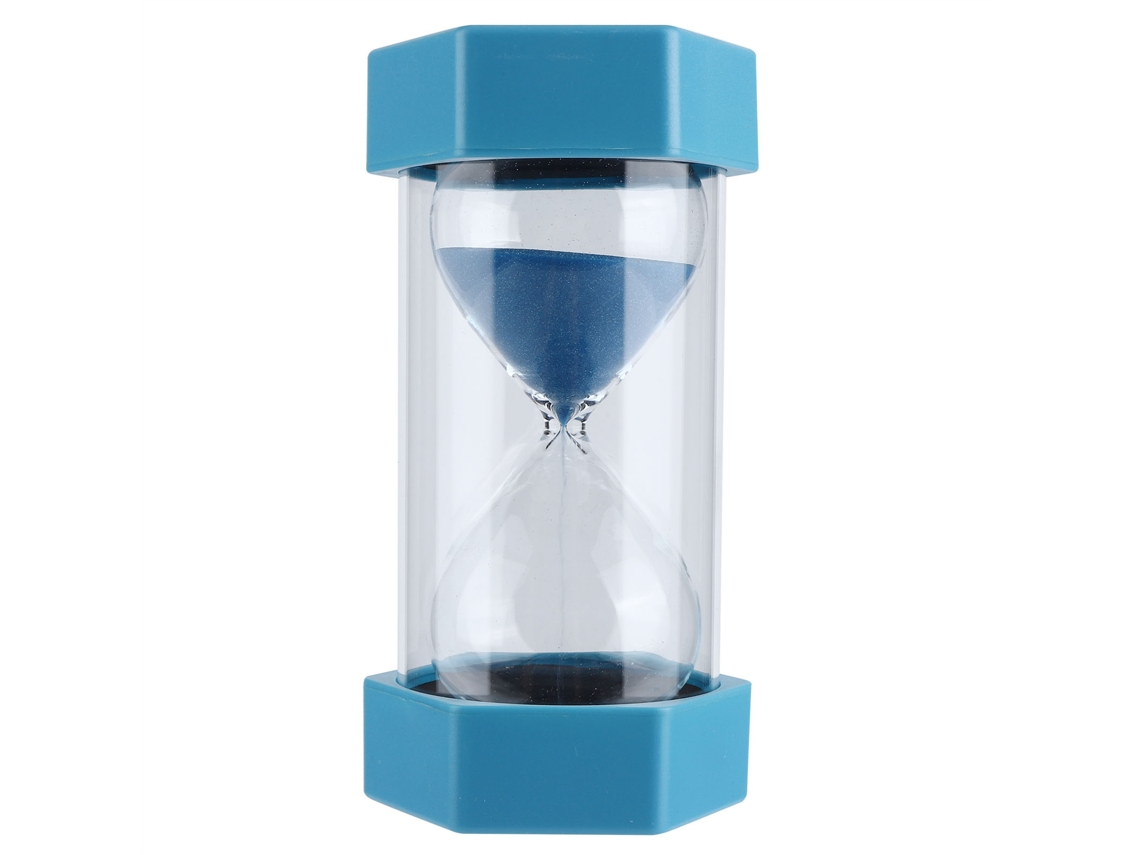 Reloj de arena hexagonal de 30 minutos, modelo 2026, ideal para aulas, hogares, oficinas y cocinas, en color azul.