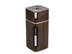 Humidificador Mini Portátil Grano de Madera 300ml Ultrasonido Coche USB Difusor de Aire Cor LED Lámpara