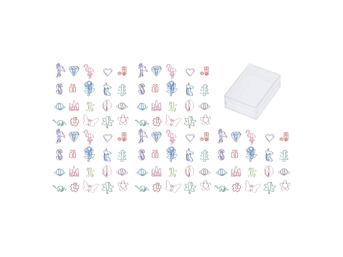 100 Clips De Papel Metálicos Coloridos Y Lindos Reutilizables, Útiles Para Oficina, Escuela Y Regalos Para Estudiantes