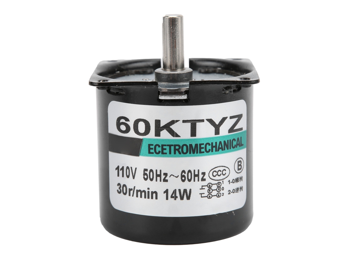 Motorreductor de microreductor con reducción de velocidad, 30 rpm, 14 W, CA 110 V, accesorios para generadores DIY