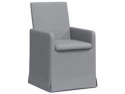 Juego de 2 sillas de comedor gris claro en tela 57x67x95 cm MAISON EXCLUSIVE