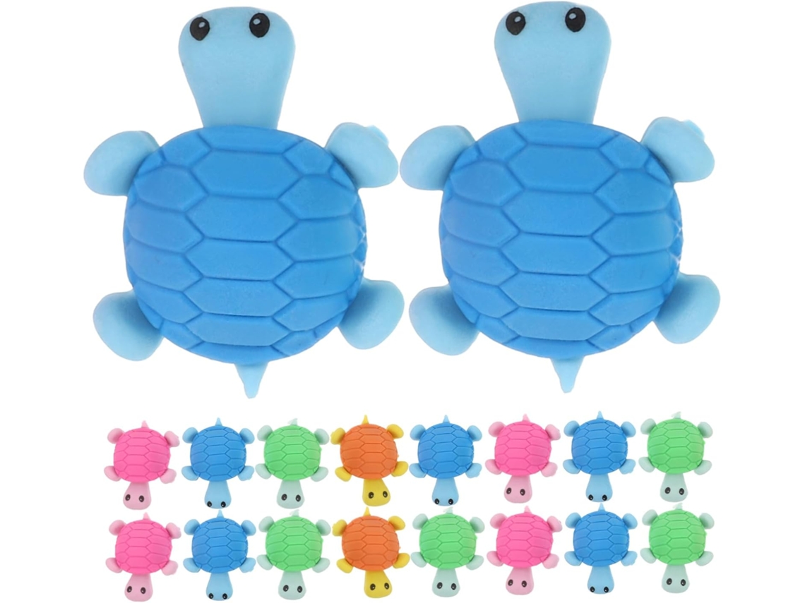 Juego De 36 Mini Gomas De Borrar Con Forma De Tortuga Para Lápices Con Diseño De Dibujos Animados.
