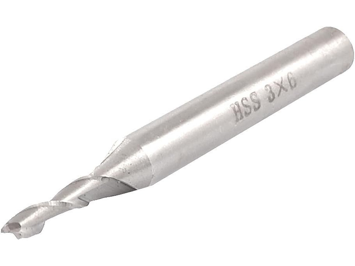 Fresa De 3 Mm De Diámetro. 6 De Diámetro. 2 Ranuras. Hss (para Herramientas Eléctricas Y Manuales).