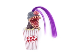 Decoración de Halloween (Cabeza de payaso de palomitas de maíz terrorífica)