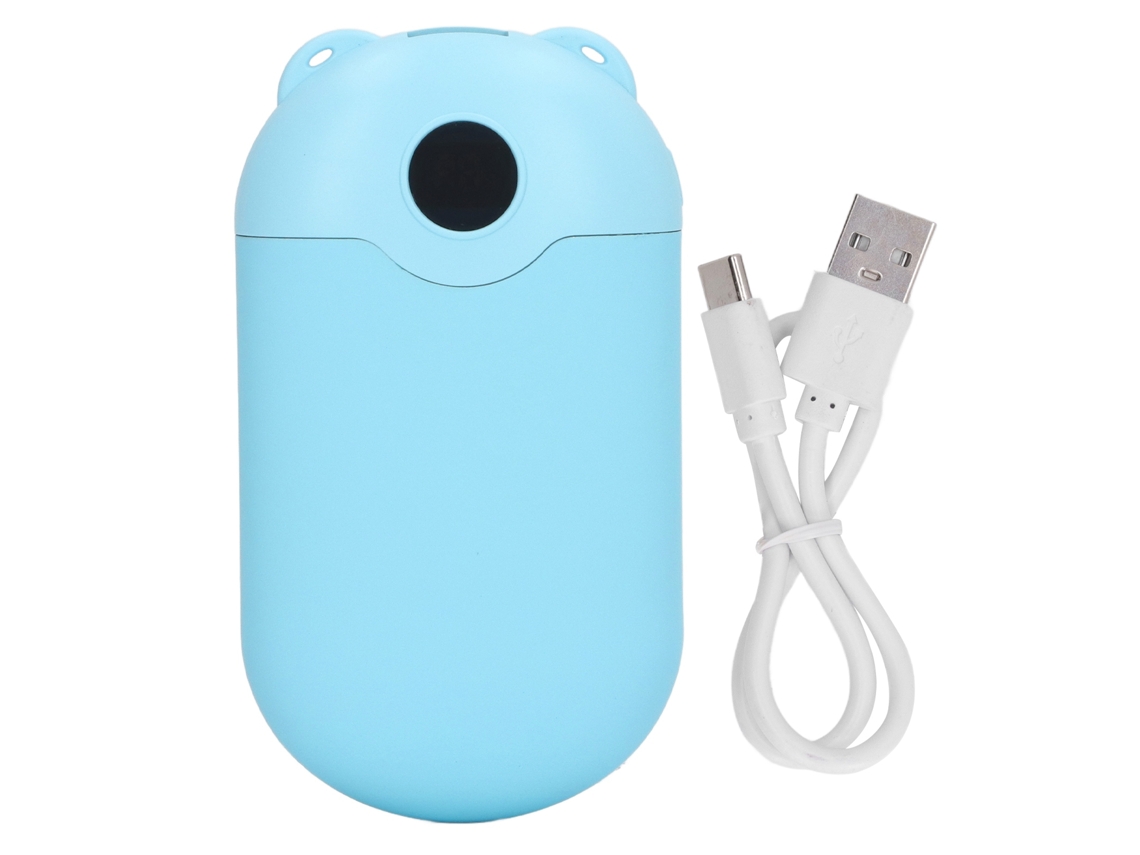 Calentador De Manos Recargable 5s Calentamiento Rápido 2400mah Batería Portátil Usb Azul