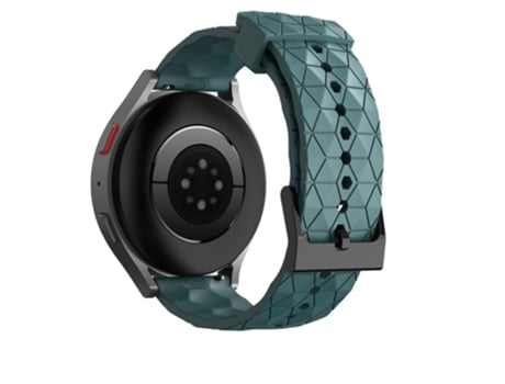 Correa de Silicona 22mm patrón de fútbol para Samsung Galaxy Watch3/Huawei Watch GT 2/GT Runner/Garmin Forerunner 255 - cian