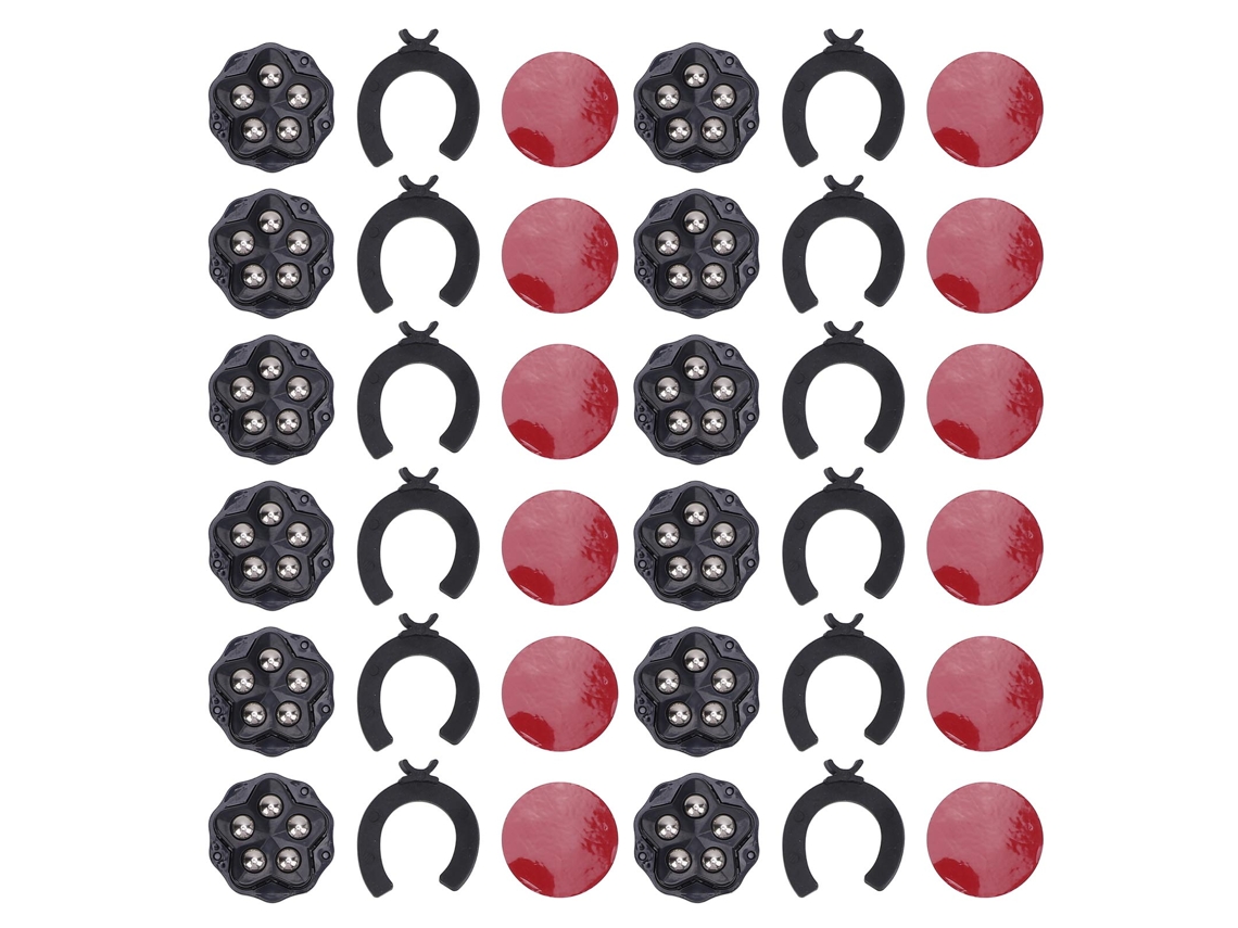 12 Ruedas Giratorias Autoadhesivas Con Freno, Rotación Robusta De 360° Para Muebles Y Electrodomésticos, Color Negro.