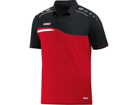 Polo para Hombre JAKO Competition 2.0 Negro, Rojo para Multideportes (11-12 años)