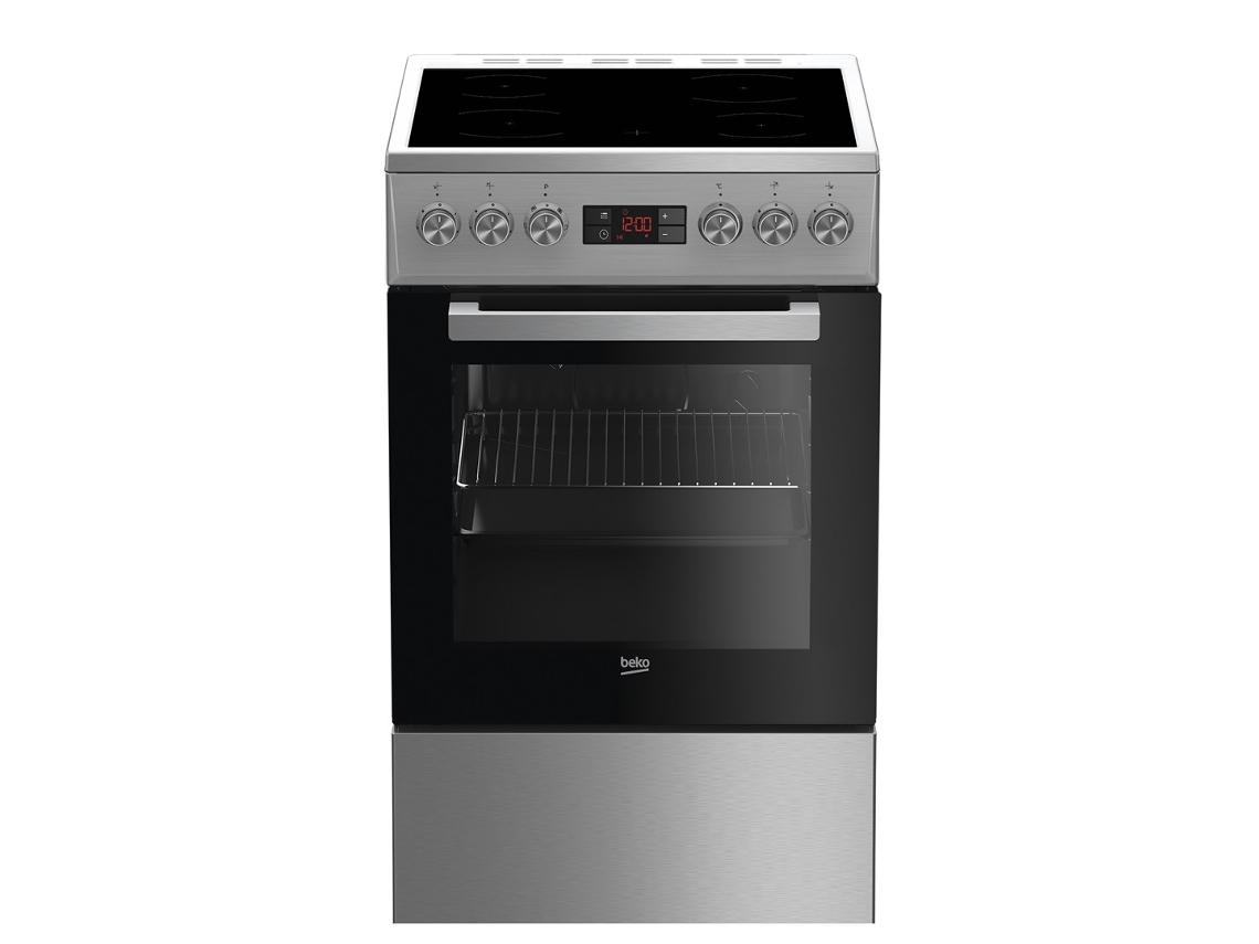 Cocina independiente Beko Fsm57300gx de acero inoxidable y cerámica.