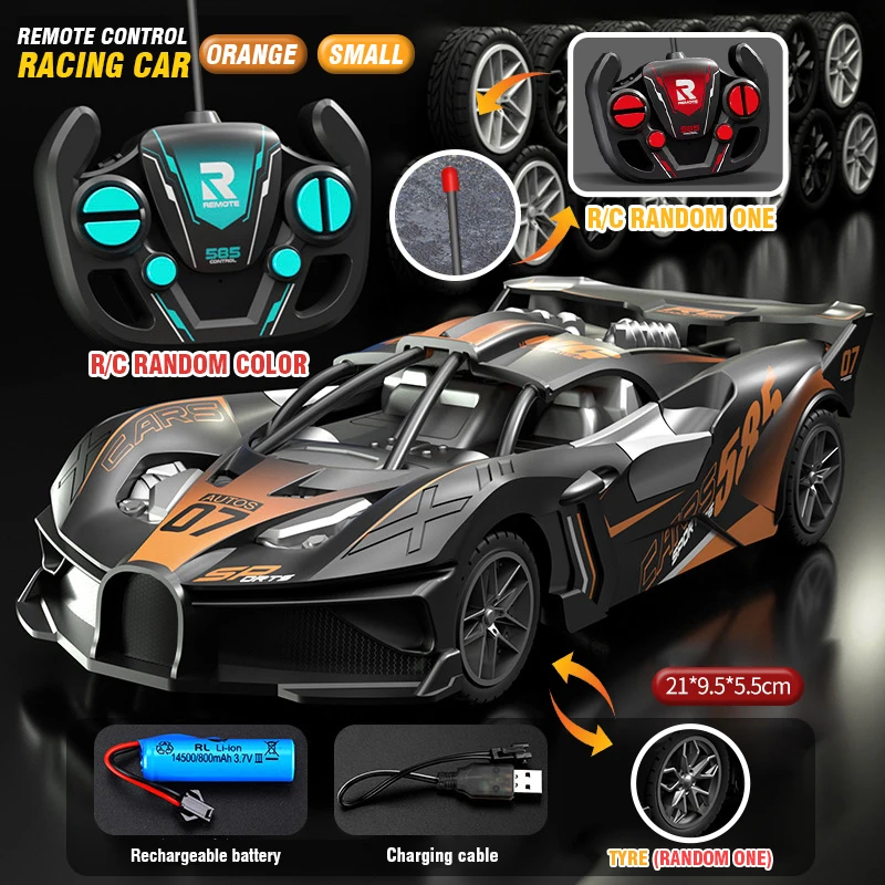 (naranja, 21 Cm) Coche Teledirigido De Derrape, Juguete Infantil, Control Remoto